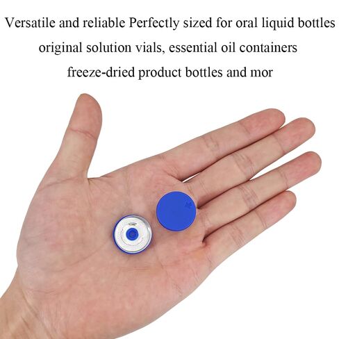 أغطية قلاب زرقاء مقاس 20 مم، 100 قطعة من سدادات قارورة بلاستيكية من الألومنيوم من النوع المسيل للدموع بالكامل، أختام قارورة خالية من اللدغات، أغطية أغطية بلاستيكية من الألومنيوم لقوارير زجاجية، زجاجات مجففة بالتجميد in Kuwait