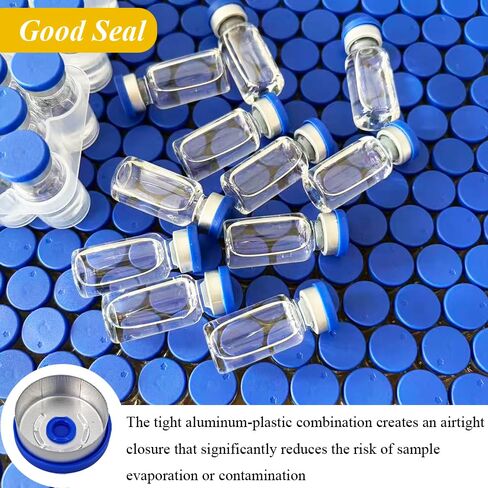 أغطية قلاب زرقاء مقاس 20 مم، 100 قطعة من سدادات قارورة بلاستيكية من الألومنيوم من النوع المسيل للدموع بالكامل، أختام قارورة خالية من اللدغات، أغطية أغطية بلاستيكية من الألومنيوم لقوارير زجاجية، زجاجات مجففة بالتجميد in Kuwait
