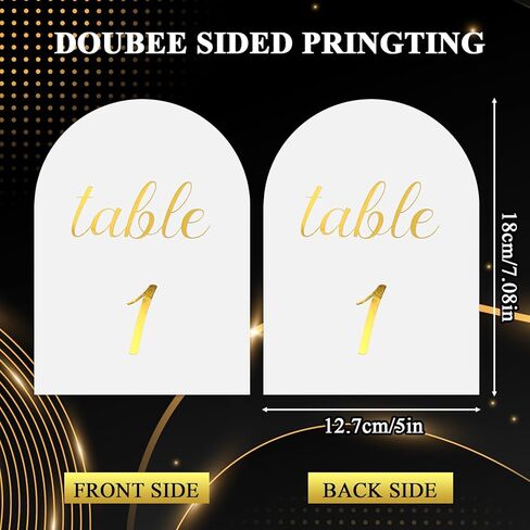 أرقام طاولة مقوسة 1-30 مع بطاقة رأس، بطاقات أرقام طاولة ورقية مقاس 5 × 7 بوصة، منقوشة برقائق ذهبية على الوجهين، مثالية لحفلات الزفاف وحفلات الذكرى السنوية، بدون حاملات in Kuwait