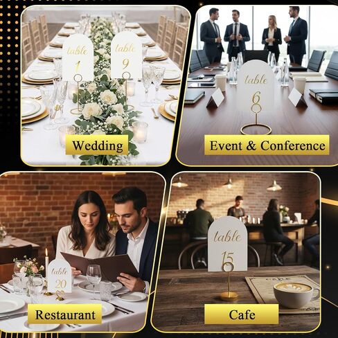 أرقام طاولة مقوسة 1-30 مع بطاقة رأس، بطاقات أرقام طاولة ورقية مقاس 5 × 7 بوصة، منقوشة برقائق ذهبية على الوجهين، مثالية لحفلات الزفاف وحفلات الذكرى السنوية، بدون حاملات in Kuwait