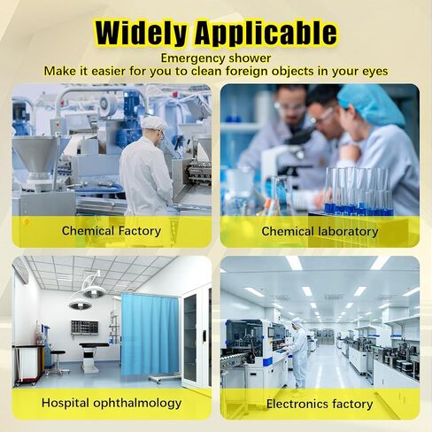 2 Pack Eye Wash Spray Head, 304 Stainless Steel Eyewash Spray Nozzle Replacement for Emergency Eye Wash Station & Faucet, Gentle Water Flow for Home, Factory, Lab, Office in Kuwait