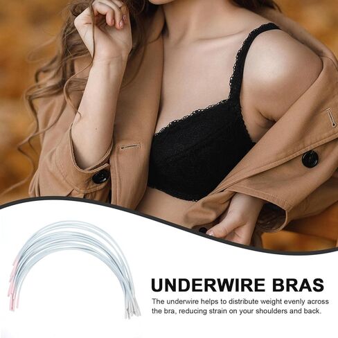 VILLCASE 10 Pairs Bra Underwire Replacement Metal Wire Accessories for Women S Bra Repair Diy 5.12X2.56 Inch Underwire Replacement for D Cup Bras in Saudi Arabia