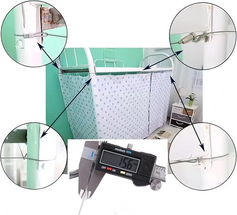 Bunk Bed Curtain Track Stainless Steel Wire No Sagging for Twin Top Bottom, 4.4m for 2 Panels in Saudi Arabia