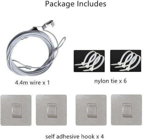 Bunk Bed Curtain Track Stainless Steel Wire No Sagging for Twin Top Bottom, 4.4m for 2 Panels in Saudi Arabia