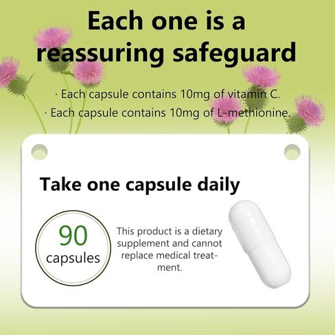 مستخلص شوك الحليب 80% كبسولات سيليمارين، 300 مجم شوك الحليب للتخلص من سموم الكبد ودعم الجهاز الهضمي، مضاد للأكسدة لتنظيف الكبد، 90 كبسولة in Kuwait