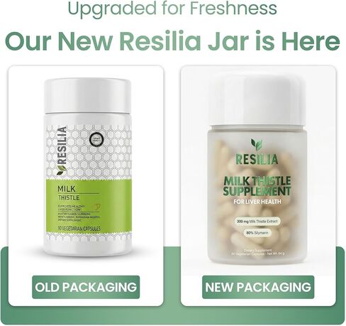 ريسيليا حليب الشوك سيليمارين - مكمل 300 مجم مع الهندباء، وفيتامين C، والإينوزيتول، وجذور بوريريا ومستخلص الكركم، تركيبة نباتية تركز على مضادات الأكسدة، 90 كبسولة نباتية in Kuwait