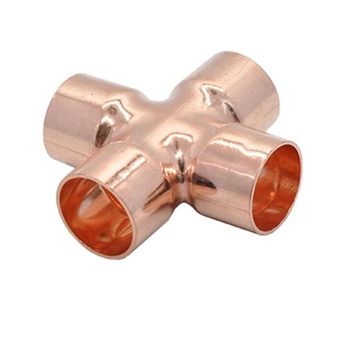 1/4 3/8 1/2 15 16 22 28 35-108 مم نحاس نهاية تغذية لحام متقاطع 4 طريقة لحام وصلة أنابيب موصل مقرنة مكيف الهواء (22 مم) in Kuwait