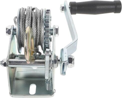 Hand Crank Winch, 500lb Mini Manual Winch Heavy Duty Steel Cable Portable Hand Crank Towing Boat Trailer Loading Winches Material Handling Tools,for Trailer, Boat, 1-500lb in Saudi Arabia