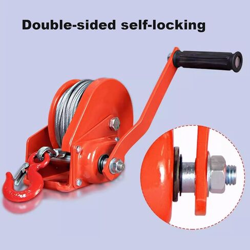 2600LBS Capacity Heavy Duty Hand Winch,Hand Crank Winch with 10m in Saudi Arabia