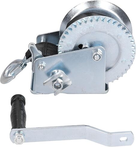 Acouto 1200LBS Duty Manual Winch with 8M Strap - Reliable Boat Trailer Winch, Easy to Install, Ratchet Handle for Effortless in Saudi Arabia