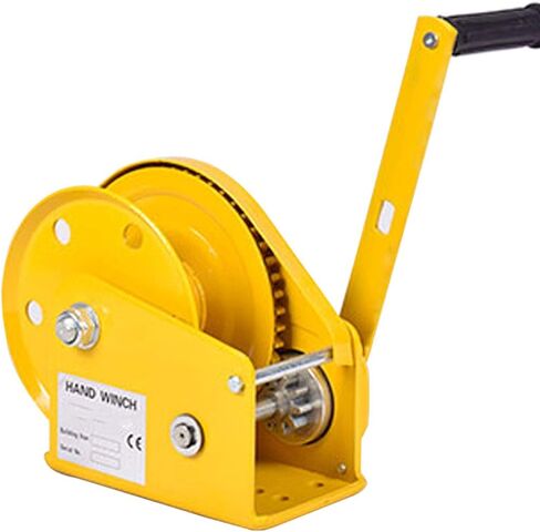 Hand Winch with Two-Way Self-Locking Ratchet - Heavy Duty Hand Winch for Boat Trailer, Portable Household Crane - Manual Winch with Cable and Hook for Outdoor Use in Saudi Arabia