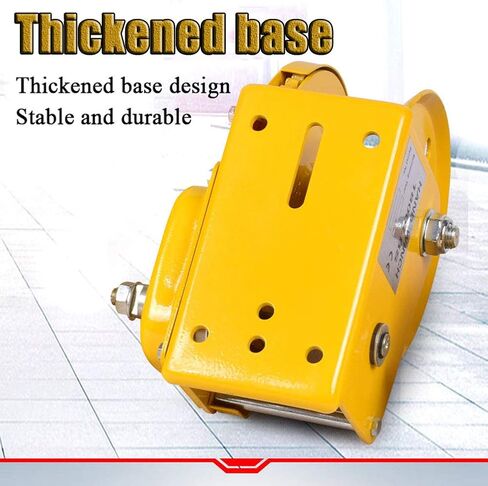 Hand Winch with Two-Way Self-Locking Ratchet - Heavy Duty Hand Winch for Boat Trailer, Portable Household Crane - Manual Winch with Cable and Hook for Outdoor Use in Saudi Arabia