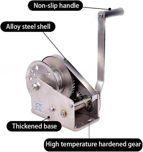 Heavy Duty Hand Winch, Boat Trailer Hand Winch, Professional Carbon Steel Hand Crank Winch, for Boat, Trailer, Yacht, Ship, 5/10/20/30m in Saudi Arabia