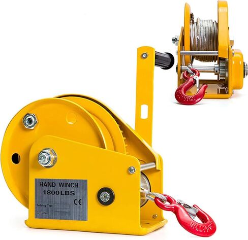 1200/1800 Lbs Heavy Duty Hand Winch, Boat Trailer Winch, Wear-Resistant Handle, for Trailers, Ships, Mobile Applications - High Temperature Quenched in Saudi Arabia