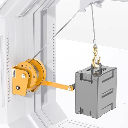 ونش كرنك يدوي، سعة سحب 2600 رطل، ونش مقطورة قارب كرنك حبل عالي التحمل مع كابل سلك فولاذي 33/98 قدم وسقاطة ثنائية الاتجاه، يد تعمل يدويًا CRA in Kuwait