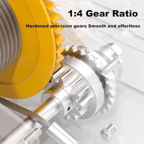 ونش كرنك يدوي، سعة سحب 2600 رطل، ونش مقطورة قارب كرنك حبل عالي التحمل مع كابل سلك فولاذي 33/98 قدم وسقاطة ثنائية الاتجاه، يد تعمل يدويًا CRA in Kuwait