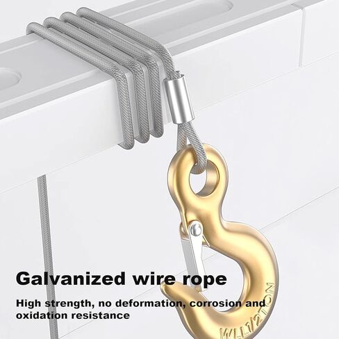 ونش كرنك يدوي، سعة سحب 2600 رطل، ونش مقطورة قارب كرنك حبل عالي التحمل مع كابل سلك فولاذي 33/98 قدم وسقاطة ثنائية الاتجاه، يد تعمل يدويًا CRA in Kuwait