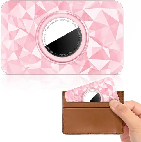 for Airtag Wallet Holder [Ultra Thin] for Passport Holder for Travel Women, Mens Wallet with Airtags Cases, Card Case for Keychain, Purse, Handbag, Backpack, Clutch Bag(Black) in Kuwait