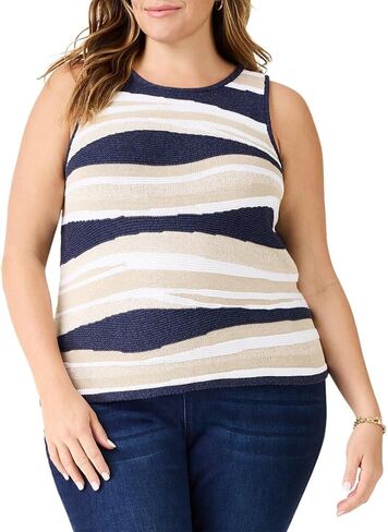 NIC+ZOE Women's Knit Waves Sweater Tank in Saudi Arabia