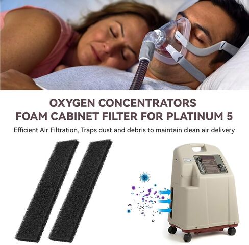 Oxygen Concentrator Filter Cotton Compatible with Invacare Platinum 5, O2 Concentrator Machine Replacement Accessories, Foam Cabinet Filter for INVACARE IRC5LXAW, IRC5LXO2AW, IRC9LXO2AWQ-10 Pack in Saudi Arabia