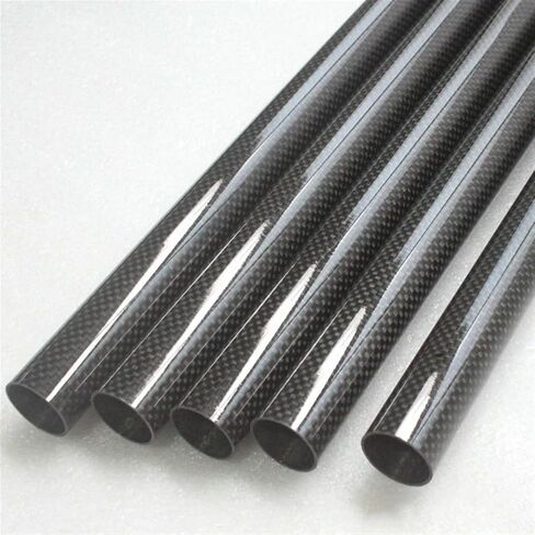 2Pcs Length 500mm OD20mm 30mm 40mm Carbon Fiber Tube(30x28mm Plain Glossy) in Saudi Arabia