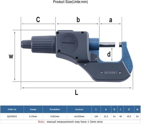 0-25mm Micron Digital Outside Micrometer Electronic Micrometer Gauge Meter 0.001mm Thickness Measuring Gauge Tools with Box in Kuwait