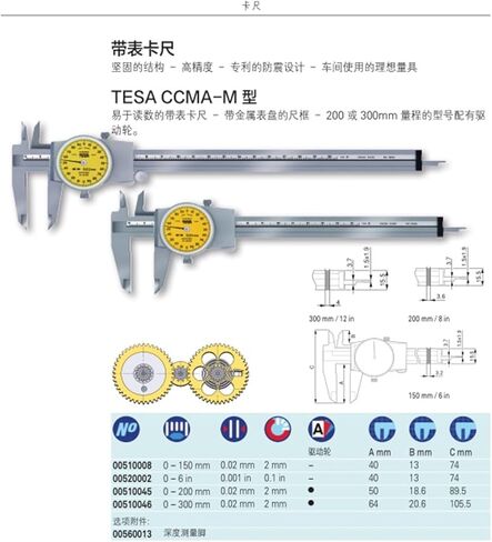 Watch Card with Caliper 00510045 (0-200mm * 0.02) in Kuwait