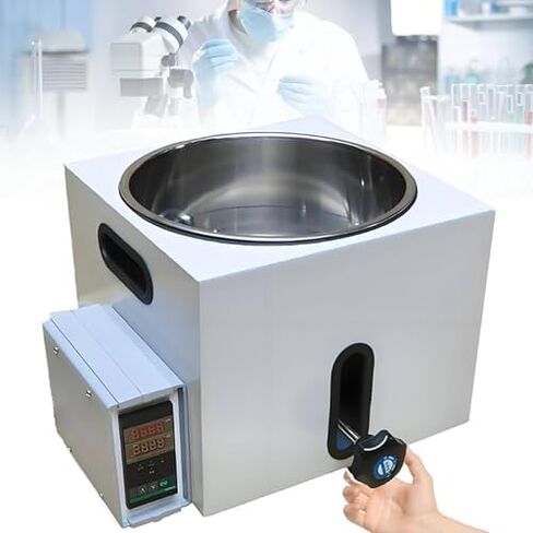 Digital Thermostatic Water Bath, Stainless Steel Lab Equipment, Accurate Temperature Control ±1℃, 2L/3L/5L Capacity, for Scientific Experiments & Research (5L) in Saudi Arabia