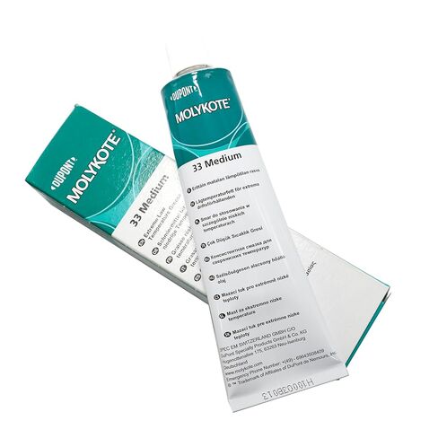 موليكوت 33 متوسط ​​100 جرام شحم شحم 33 متر درجة حرارة منخفضة للغاية، تحميل خفيف من المعدن إلى المعدن من المعدن إلى البلاستيك لتزييت محامل الكابلات الكهربائية، أبيض فاتح NLGI 2 in Kuwait