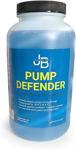 JB Industries Pump Defender 1-Quart (32 oz) Airless Paint Sprayer Pump Storage Fluid, Anti-Corrosion and Anti-Freeze Protector Solution for Use After Every Paint Spraying Project in Kuwait