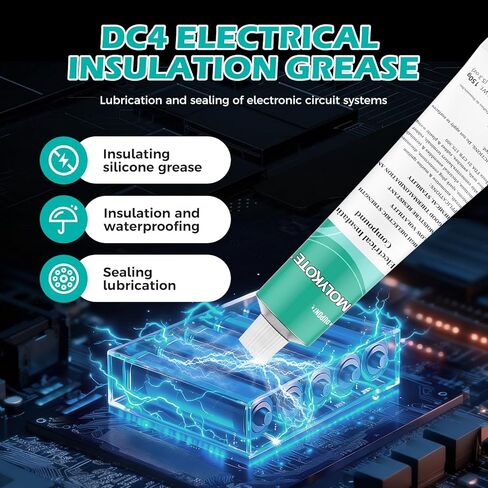 Molykote 4 Electrical Insulating Compound 150g/5.3 oz Silicone Grease Adhesive Sealant for Valve O-Rings and Metal Plastic Lubrication, Waterproof Low Volatility Translucent White from Dow Corning DC4 in Kuwait