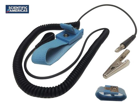 حصيرة لحام مطاطية مقاومة للكهرباء الساكنة بدرجة حرارة عالية - مجموعة مقاس 24 بوصة × 72 بوصة (2 × 6 بوصة) - سمك 0.08 بوصة - مقعد مزدوج وحزام معصم - أزرق in Kuwait