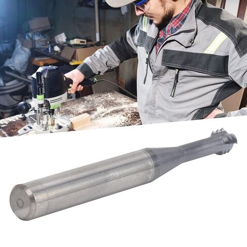 3 - Tooth Metric 60° Tungsten Steel Milling Cutter, M6.0x1.0 Thread Milling Tool for Aluminum Stainless Steel, Fully Ground Carbide Threading Bit with 6mm Shank for CNC Engraving in Saudi Arabia