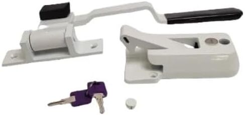 SCB-W2F-WHT White Swivel for Cam Bar Trailer Latch Handle Door for Cambar Cargo W/White Lock - Trailer Latch Handle Replacement in Saudi Arabia