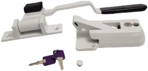 SCB-W2F-WHT White Swivel for Cam Bar Trailer Latch Handle Door for Cambar Cargo W/White Lock - Trailer Latch Handle Replacement in Saudi Arabia