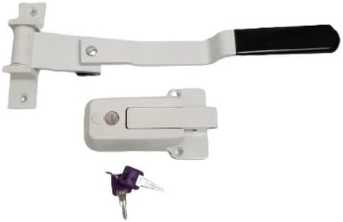 SCB-W2F-WHT White Swivel for Cam Bar Trailer Latch Handle Door for Cambar Cargo W/White Lock - Trailer Latch Handle Replacement in Saudi Arabia