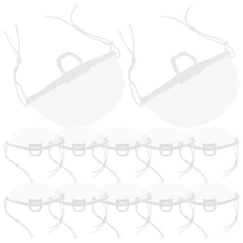 Luxshiny 20Pcs Clear Face Mask: Anti-Fog Plastic Nose and Mouth Cover for Restaurant, Beauty Salon, Catering, Barbershop in Saudi Arabia