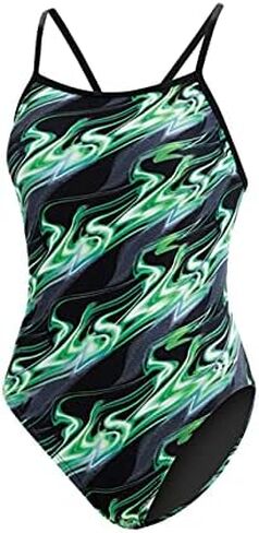 Dolfin Women's Reliance Inferno V-Back,Green (310),22 in Saudi Arabia