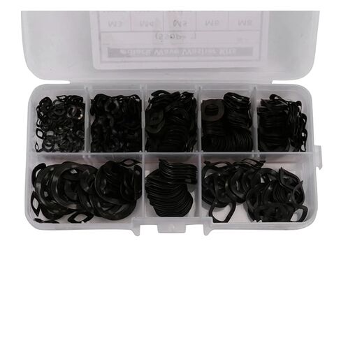 Wave Spring Washer Black Steel Ring Spring Washer Three Wave Washers 65MN Gasket Assortment Kits-M3 M4 M5 M6 M8 M10 M12 M16(550 Pcs) in Saudi Arabia