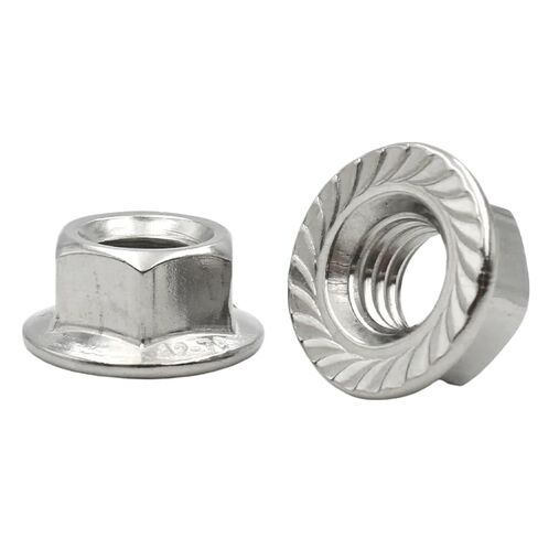 M3 M4 M5 M6 M8 M10 M12 M14 M16 M20 304 Stainless Steel Hex Flange Nuts DIN 6923 A2-70 Vibration Self-Locking(M10x5pcs) in Kuwait