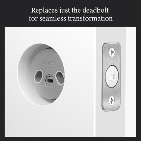 Level Bolt Smart Deadbolt - اجعل قفلك ذكيًا دون تغيير المفاتيح أو الأجهزة - المادة فوق الخيط بالإضافة إلى مفتاح Apple Home - الوصول بدون مفتاح وعن بعد عبر Apple، Alexa، Google Home، SmartThings in Saudi Arabia