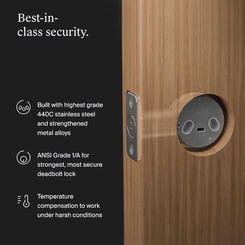 Level Bolt Smart Deadbolt - اجعل قفلك ذكيًا دون تغيير المفاتيح أو الأجهزة - المادة فوق الخيط بالإضافة إلى مفتاح Apple Home - الوصول بدون مفتاح وعن بعد عبر Apple، Alexa، Google Home، SmartThings in Saudi Arabia