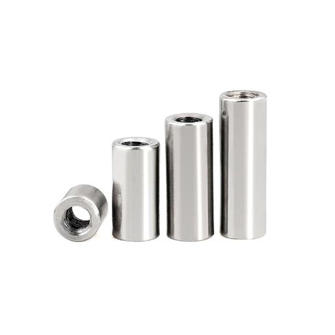 M3 M4 M5 M6 M8 M10 M12 M14 M16 A2 304 Stainless Steel Extend Long Lengthen Round Coupling Connector Joint Sleeve Nut(Length 12mm) in Saudi Arabia