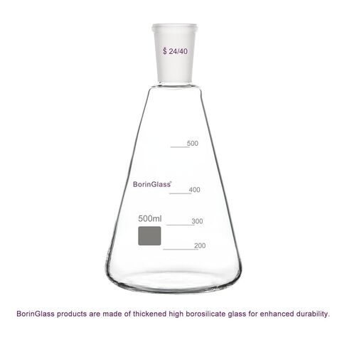 قارورة زجاجية مخروطية 24/40، دورق مختبر متدرج من زجاج البورسليكات مع وصلة خارجية مستدقة قياسية 24/40، 1000 مل in Kuwait