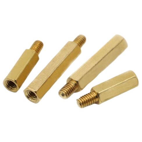 M2 M2.5 M3 M4 Brass Hex Male Female Standoff Board Rack Stud Hexagon Threaded Pillar PCB Column Motherboard Spacer Screw Bolt(20mm) in Kuwait