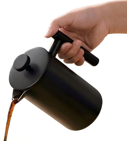 YJX 34oz Coffee Maker, Stainless Steel French Press, 1 Liter Camping Coffee Pot, Tea Maker, 34 Ounce Travel Coffee Presses, Heat Resistant Double Insulated (Coppery) in Saudi Arabia