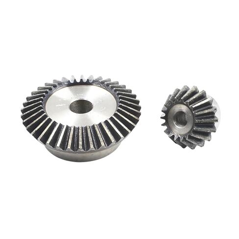 ترس ترس محرك ثقيل من الصلب ترس مخروطي 45 # فولاذ 1.5 متر 20 أسنان + 40 أسنان 90 درجة تروس زاوية شبكية in Kuwait