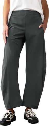 سراويل نسائية مرنة الخصر للسفر سراويل فضفاضة مدببة للكاحل للمشي لمسافات طويلة مع جيوب 2026 in Kuwait