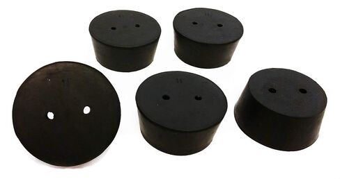 RS-11-2 Rubber Stoppers, Size 11, Drilled 2-Holes (1-Pound Pack) in Saudi Arabia