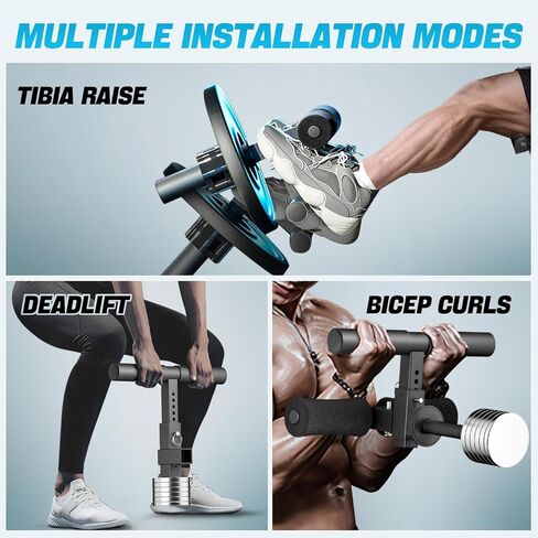 Northdeer Tib Bar, Tibia Dorsi Calf Raise Machine, Professional Tibialis Trainer for Strength Training Calves/Shins/Ankles, Fits 1" and 2" Weight Plates, 2 Directions Size Adjustment fit All Foot in Kuwait